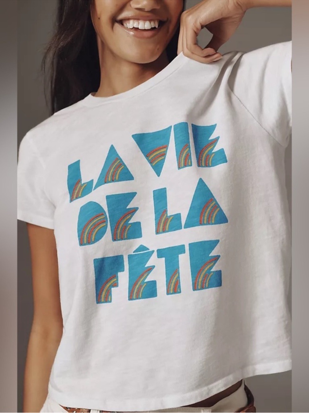 MOTHER The Lil Sinful Graphic Tee - White La Vie De La Fete | size extra small